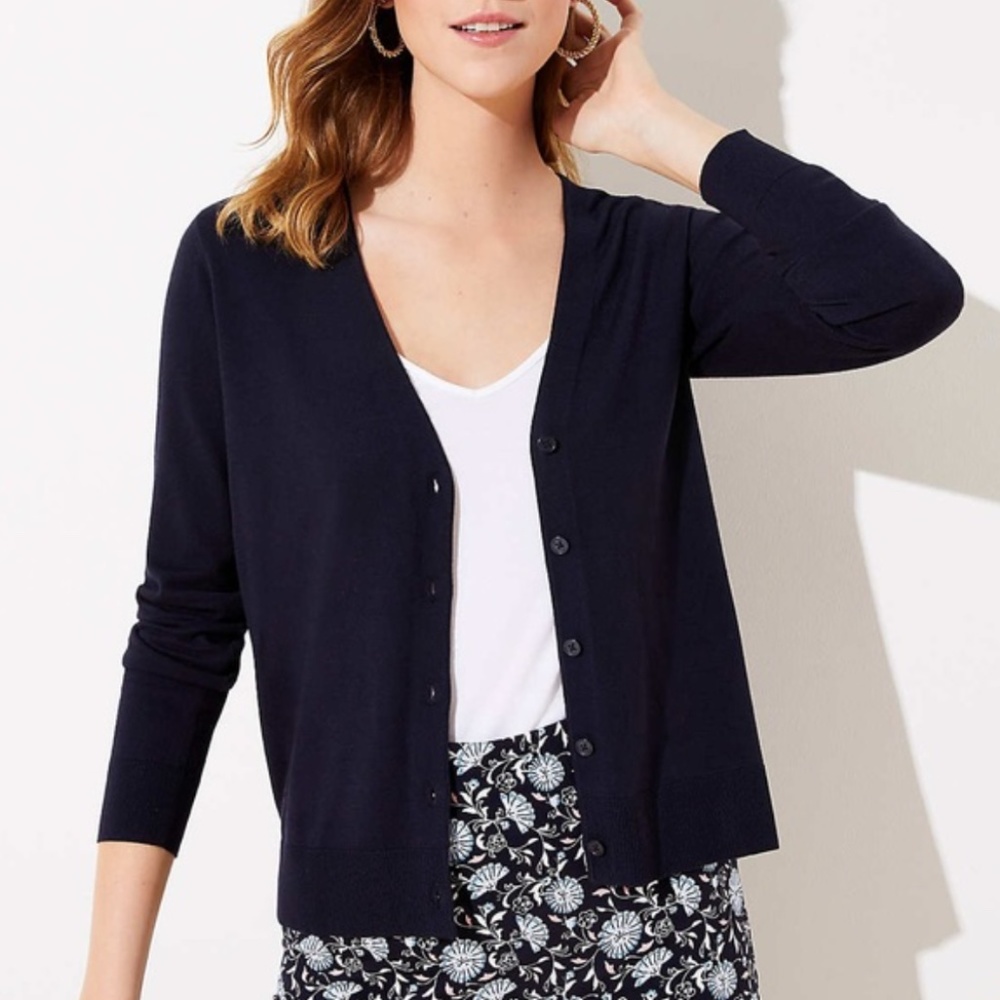 LOFT Signature V-Neck Cardigan